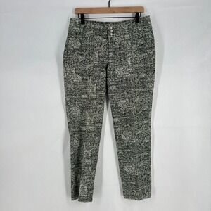 Jofit Pant Womens‎ 6 Green White Speckled Print Stretch Tapered Leg Performance